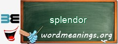 WordMeaning blackboard for splendor